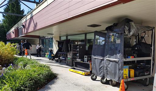 Filming at Poirier
